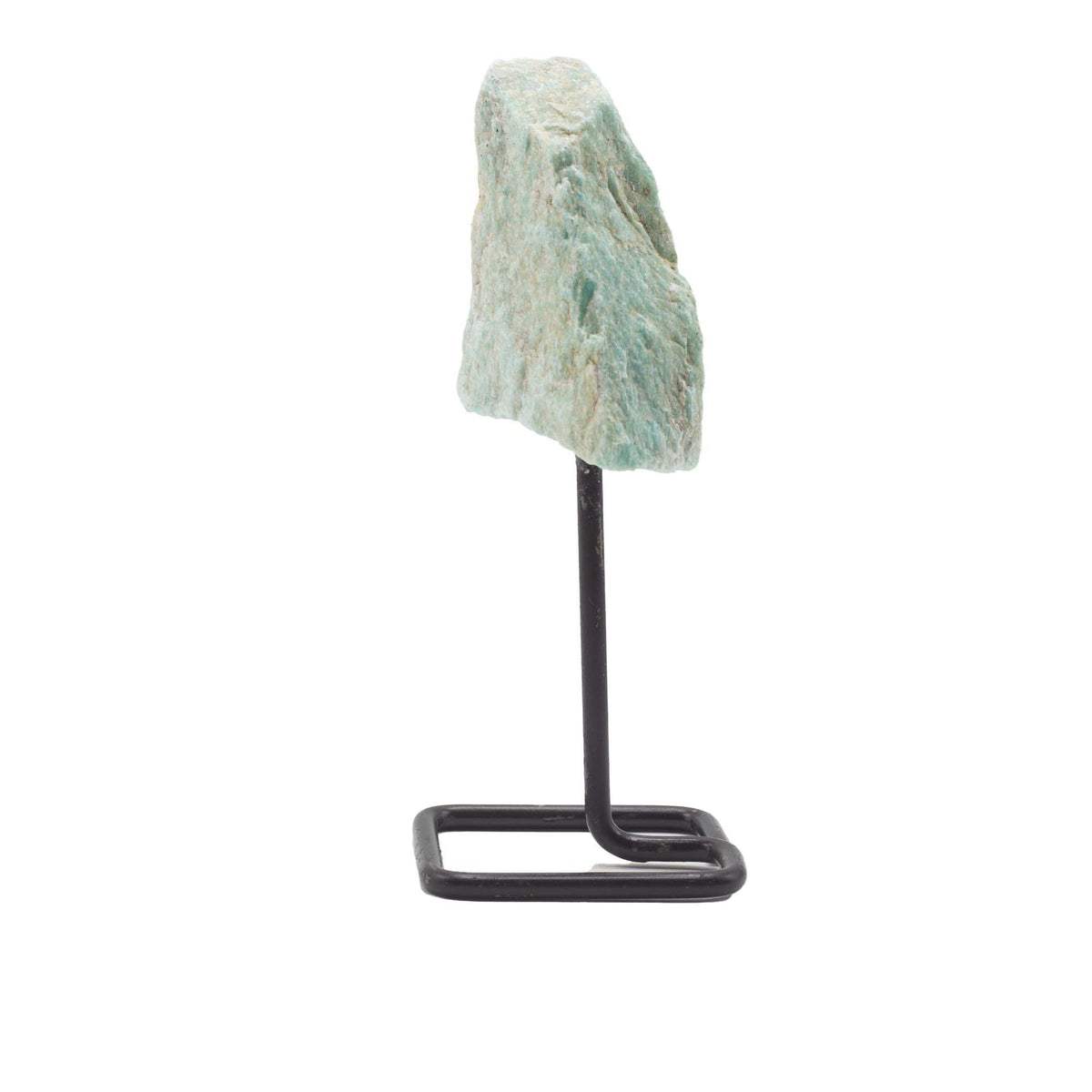 Muestra de mineral en soporte metálico - amazonita - Especímenes Minerales Raros