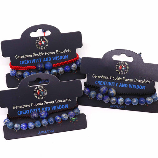 Double Power Gemstone Bracelets - Sodalite