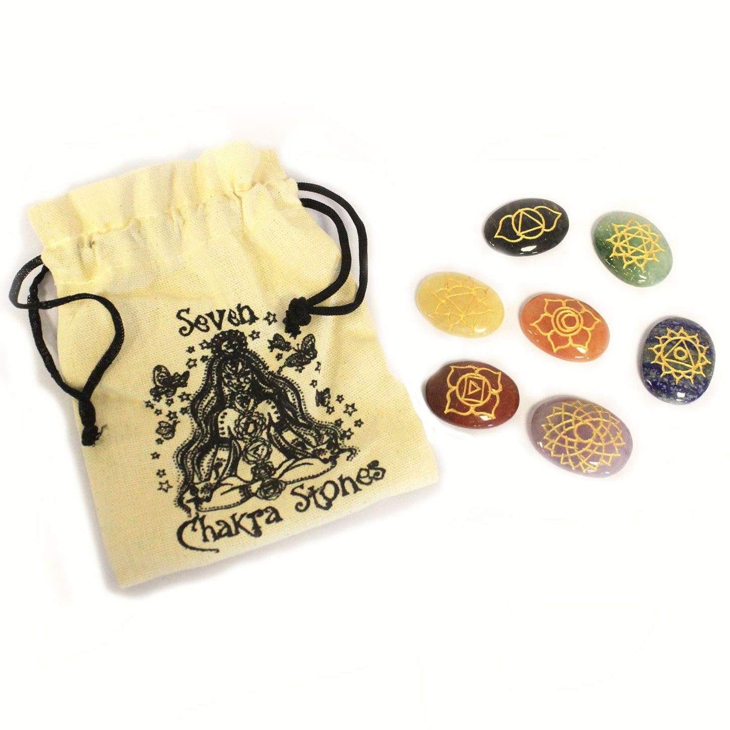Piedras Chakra Grandes Set ( Forma Ovalada )