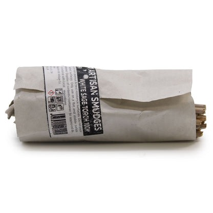 Atado de Hierba - Antorcha de Salvia Blanca 10cm - Atados de Smudge – Envuelto individualmente