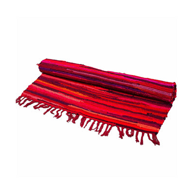 Petit tapis de chiffon - 50x90cm - qualité premium - Rose vif