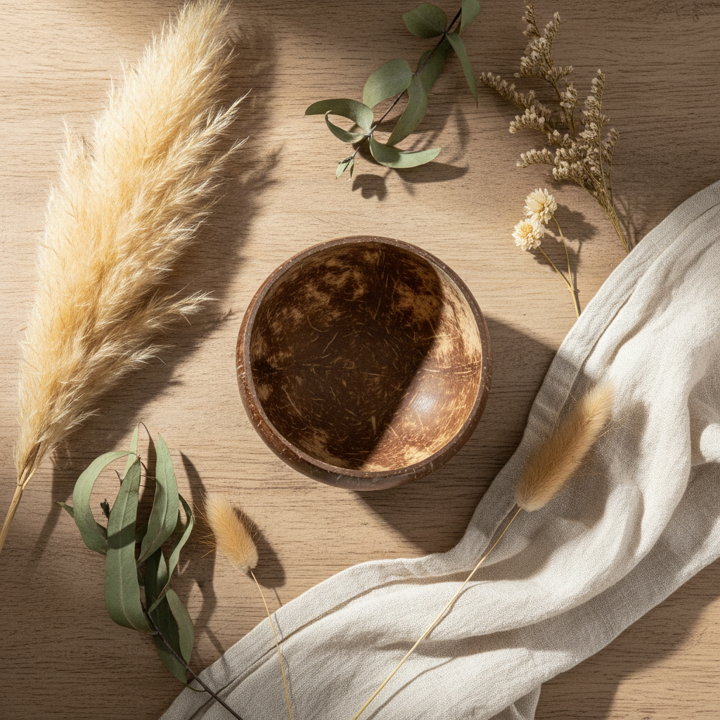 Cuenco pequeño de coco natural Pulido – 7 × 10 cm - imagen 2 - El Bazar de Tizar
