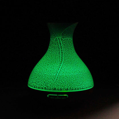 Difusor aceites esenciales LED verde humidificador aromaterapia hogar