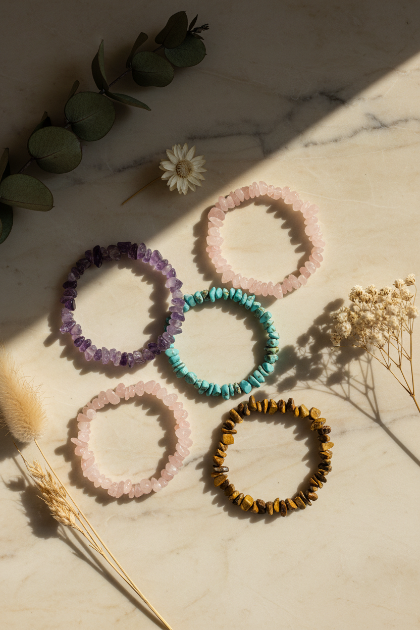 Pulseras Fragmentos de Piedras Preciosas