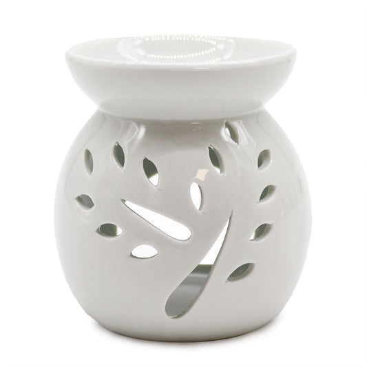 Quemador aceite L - árbol - Quemador Aceite Clásico Blanco, aromaterapia