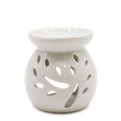 Quemador aceite SM - árbol - Quemador Aceite Clásico Blanco, aromaterapia